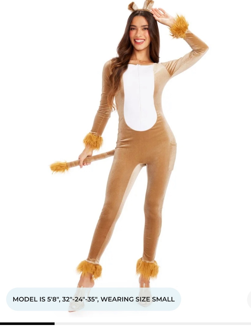 Tipsy Elves Tan Furry Costume Jumpsuit